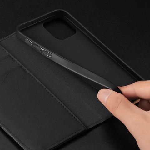 Etui Dux Ducis Hivo na iPhone 16 Pro Max z klapką i ochroną RFID - czarne
