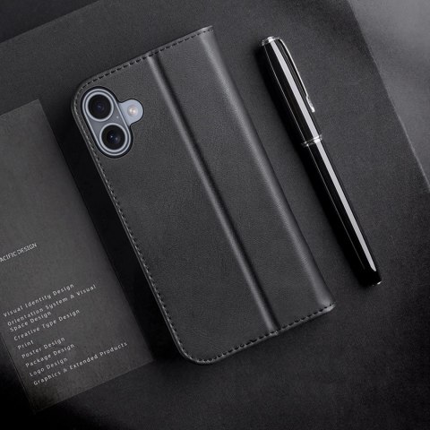 Etui Dux Ducis Hivo na iPhone 16 z klapką i ochroną RFID - czarne