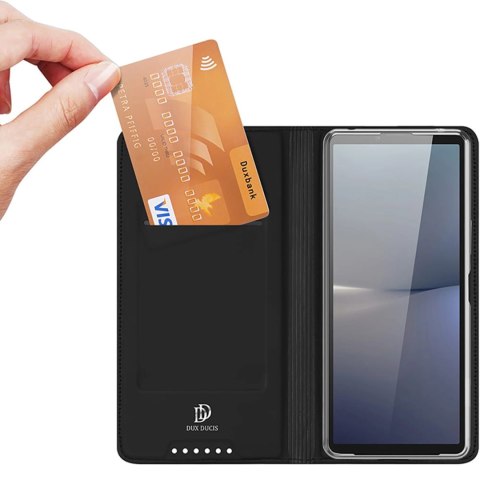 Etui Dux Ducis Skin Pro na Sony Xperia 10 VI z klapką i miejscem na kartę - czarne Etui Dux Ducis Skin Pro na Sony Xperia 10 VI z klapką i miejscem na kartę - czarne