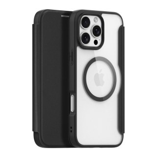 Etui Dux Ducis Skin X Pro na iPhone 16 Pro Max z MagSafe i klapką - czarne