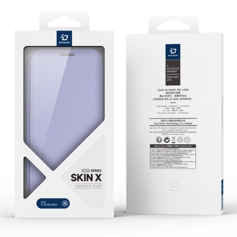Etui Dux Ducis Skin X Pro na iPhone 16 Pro Max z MagSafe i klapką - fioletowe Etui Dux Ducis Skin X Pro na iPhone 16 Pro Max z MagSafe i klapką - fioletowe