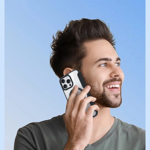 Etui Dux Ducis Skin X Pro na iPhone 16 Pro Max z MagSafe, klapką i podstawką - czarne Etui Dux Ducis Skin X Pro na iPhone 16 Pro Max z MagSafe, klapką i podstawką - czarne