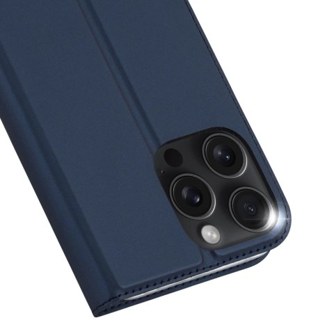 Etui Dux Ducis Skin Pro na iPhone 16 Pro Max z klapką i miejscem na kartę - niebieskie Etui Dux Ducis Skin Pro na iPhone 16 Pro Max z klapką i miejscem na kartę - niebieskie