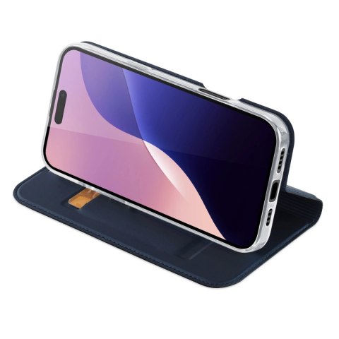 Etui Dux Ducis Skin Pro na iPhone 16 Pro Max z klapką i miejscem na kartę - niebieskie Etui Dux Ducis Skin Pro na iPhone 16 Pro Max z klapką i miejscem na kartę - niebieskie