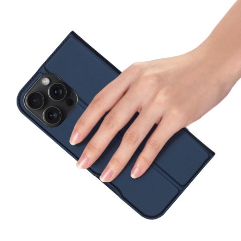 Etui Dux Ducis Skin Pro na iPhone 16 Pro Max z klapką i miejscem na kartę - niebieskie Etui Dux Ducis Skin Pro na iPhone 16 Pro Max z klapką i miejscem na kartę - niebieskie