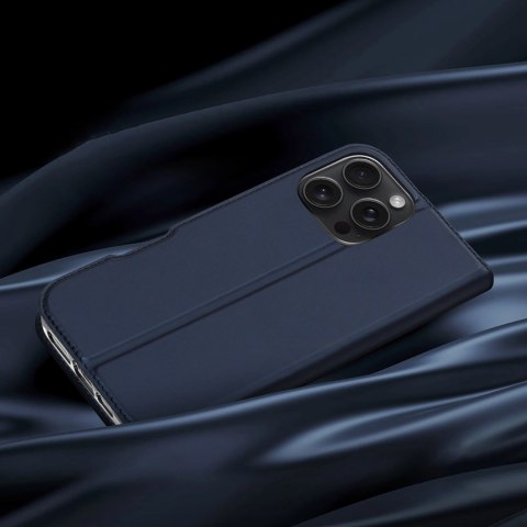 Etui Dux Ducis Skin Pro na iPhone 16 Pro Max z klapką i miejscem na kartę - niebieskie Etui Dux Ducis Skin Pro na iPhone 16 Pro Max z klapką i miejscem na kartę - niebieskie