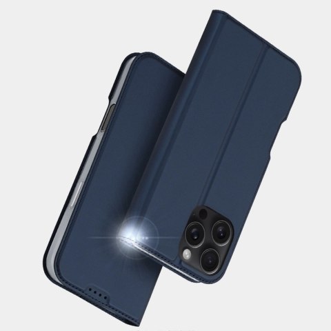 Etui Dux Ducis Skin Pro na iPhone 16 Pro Max z klapką i miejscem na kartę - niebieskie Etui Dux Ducis Skin Pro na iPhone 16 Pro Max z klapką i miejscem na kartę - niebieskie