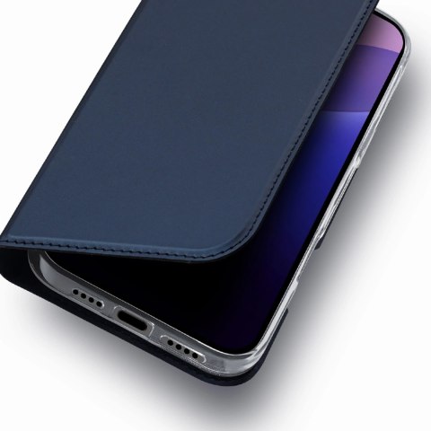 Etui Dux Ducis Skin Pro na iPhone 16 Pro Max z klapką i miejscem na kartę - niebieskie Etui Dux Ducis Skin Pro na iPhone 16 Pro Max z klapką i miejscem na kartę - niebieskie