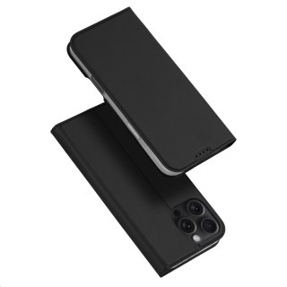 Etui Dux Ducis Skin Pro na iPhone 16 Pro z klapką i miejscem na kartę - czarne