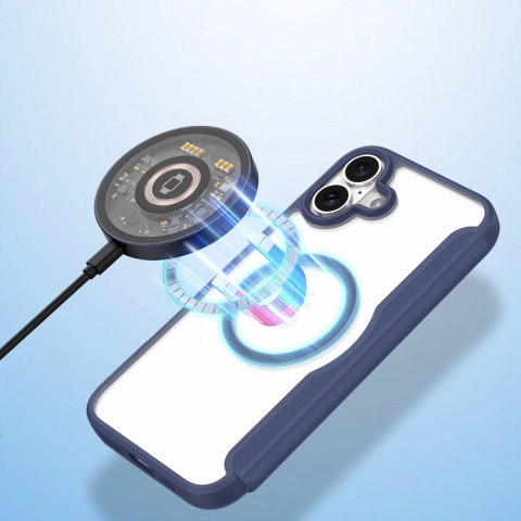 Etui Dux Ducis Skin X Pro na iPhone 16 z MagSafe i klapką - niebieskie Etui Dux Ducis Skin X Pro na iPhone 16 z MagSafe i klapką - niebieskie