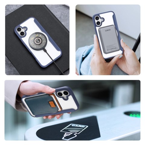 Etui Dux Ducis Skin X Pro na iPhone 16 z MagSafe i klapką - niebieskie Etui Dux Ducis Skin X Pro na iPhone 16 z MagSafe i klapką - niebieskie