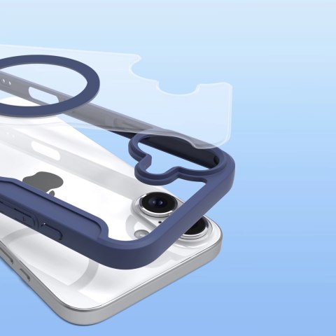 Etui Dux Ducis Skin X Pro na iPhone 16 z MagSafe i klapką - niebieskie Etui Dux Ducis Skin X Pro na iPhone 16 z MagSafe i klapką - niebieskie