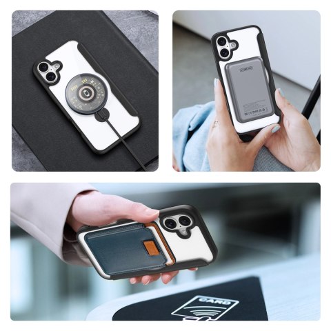 Etui Dux Ducis Skin X Pro na iPhone 16 z MagSafe, klapką i podstawką - czarne