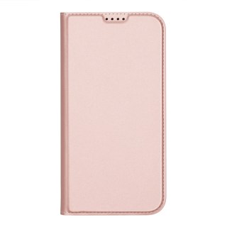 Etui Dux Ducis Skin Pro na iPhone 16 z klapką i miejscem na kartę - różowe