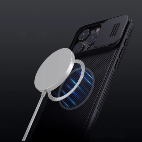 Etui Nillkin CamShield Pro Magnetic Case na iPhone 16 Pro - czarne Etui Nillkin CamShield Pro Magnetic Case na iPhone 16 Pro - czarne