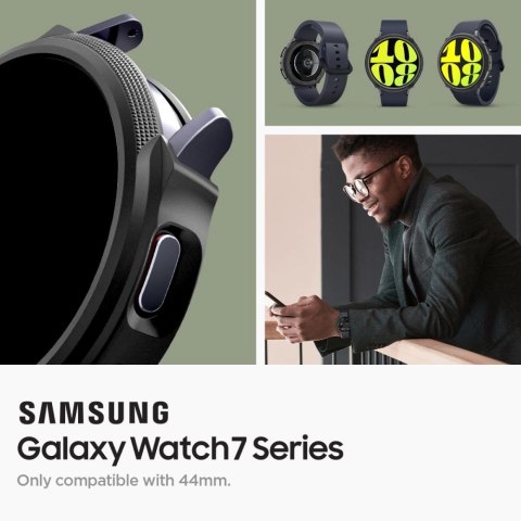 Etui Spigen Liquid Air na Samsung Galaxy Watch 7 (44 mm) - czarny mat Etui Spigen Liquid Air na Samsung Galaxy Watch 7 (44 mm) - czarny mat