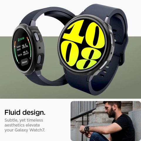 Etui Spigen Liquid Air na Samsung Galaxy Watch 7 (44 mm) - czarny mat Etui Spigen Liquid Air na Samsung Galaxy Watch 7 (44 mm) - czarny mat
