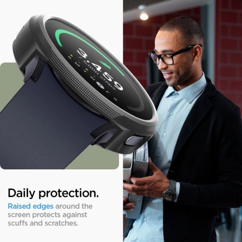 Etui Spigen Liquid Air na Samsung Galaxy Watch 7 (44 mm) - czarny mat Etui Spigen Liquid Air na Samsung Galaxy Watch 7 (44 mm) - czarny mat