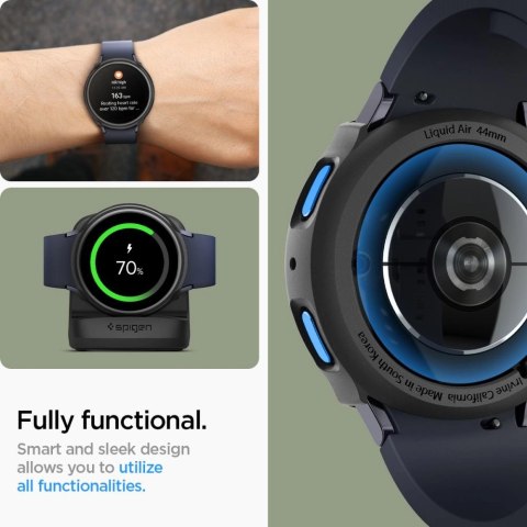 Etui Spigen Liquid Air na Samsung Galaxy Watch 7 (44 mm) - czarny mat Etui Spigen Liquid Air na Samsung Galaxy Watch 7 (44 mm) - czarny mat