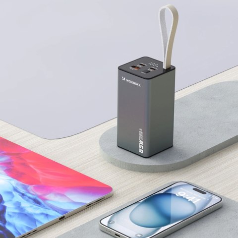 Powerbank Wozinsky K65+ 65W 30000mAh 2x USB-C, 1x USB-A 65W - czarny Powerbank Wozinsky K65+ 65W 30000mAh 2x USB-C, 1x USB-A 65W - czarny