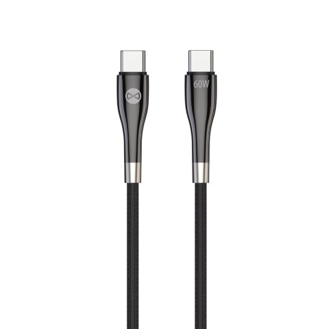 Forever kabel Sleek USB-C - USB-C 1,0 m 60W czarny Forever kabel Sleek USB-C - USB-C 1,0 m 60W czarny