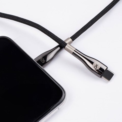 Forever kabel Sleek USB-C - USB-C 1,0 m 60W czarny Forever kabel Sleek USB-C - USB-C 1,0 m 60W czarny