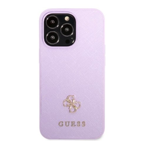 Guess nakładka do iPhone 13 / 13 Pro 6,1" GUHCP13LPS4MU purpurowa hardcase Saffiano 4G Small Metal Logo Guess nakładka do iPhone 13 / 13 Pro 6,1" GUHCP13LPS4MU purpurowa hardcase Saffiano 4G Small Metal Logo