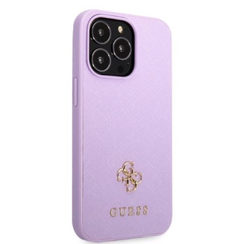 Guess nakładka do iPhone 13 / 13 Pro 6,1" GUHCP13LPS4MU purpurowa hardcase Saffiano 4G Small Metal Logo Guess nakładka do iPhone 13 / 13 Pro 6,1" GUHCP13LPS4MU purpurowa hardcase Saffiano 4G Small Metal Logo