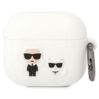 Karl Lagerfeld etui do Airpods 3 KLACA3SILKCW białe Silicone Karl & Choupette