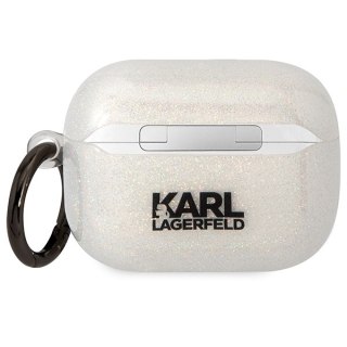 Karl Lagerfeld etui do Airpods Pro KLAPHNKCTGT transparentne Gliter Karl & Choupette