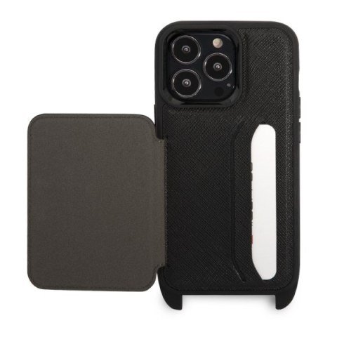 Karl Lagerfeld nakładka do iPhone 13 / 13 Pro 6,1" KLHCP13LSAKHPK czarna hardcase Saffiano Metal Karl Head