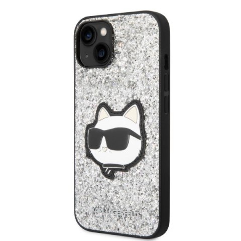 Karl Lagerfeld nakładka do iPhone 14 Plus 6,7" KLHCP14MG2CPS srebrna hardcase Glitter Choupette Patch
