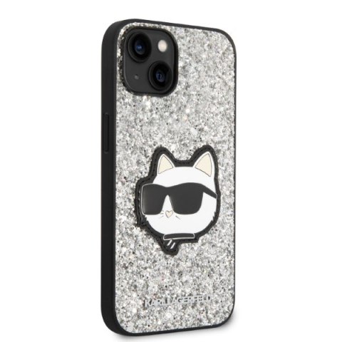 Karl Lagerfeld nakładka do iPhone 14 Plus 6,7" KLHCP14MG2CPS srebrna hardcase Glitter Choupette Patch