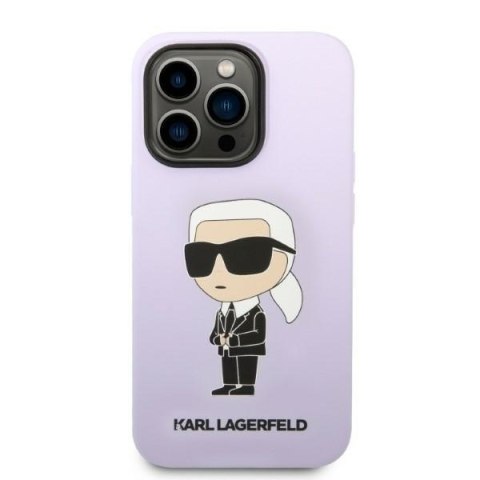 Karl Lagerfeld nakładka do iPhone 14 Pro 6,1" KLHCP14LSNIKBCU purpurowa hardcase Silicone Ikonik Karl Lagerfeld nakładka do iPhone 14 Pro 6,1" KLHCP14LSNIKBCU purpurowa hardcase Silicone Ikonik