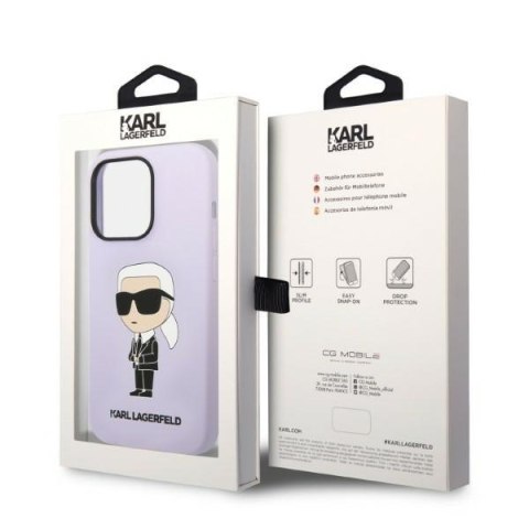 Karl Lagerfeld nakładka do iPhone 14 Pro 6,1" KLHCP14LSNIKBCU purpurowa hardcase Silicone Ikonik Karl Lagerfeld nakładka do iPhone 14 Pro 6,1" KLHCP14LSNIKBCU purpurowa hardcase Silicone Ikonik