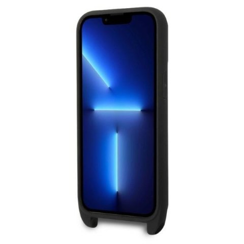 Karl Lagerfeld nakładka do iPhone 14 Pro 6,1" KLHCP14LSTMMK czarna hardcase Monogram Plaque Logo Strap