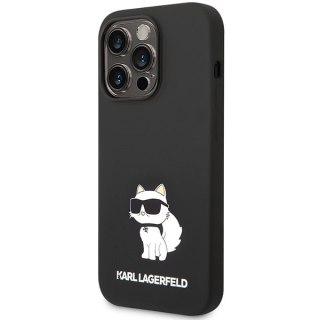 Karl Lagerfeld nakładka do iPhone 14 Pro 6,1" KLHMP14LSNCHBCK czarna hardcase Silicone Choupette MagSafe