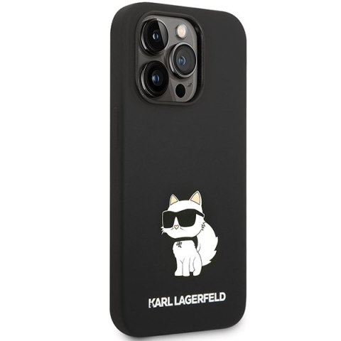Karl Lagerfeld nakładka do iPhone 14 Pro 6,1" KLHMP14LSNCHBCK czarna hardcase Silicone Choupette MagSafe Karl Lagerfeld nakładka do iPhone 14 Pro 6,1" KLHMP14LSNCHBCK czarna hardcase Silicone Choupette MagSafe