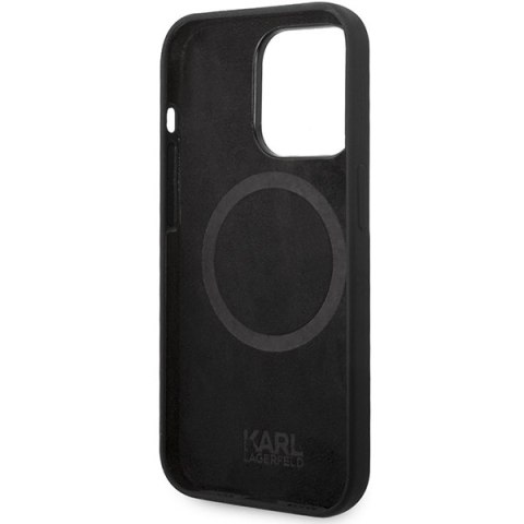 Karl Lagerfeld nakładka do iPhone 14 Pro 6,1" KLHMP14LSNCHBCK czarna hardcase Silicone Choupette MagSafe Karl Lagerfeld nakładka do iPhone 14 Pro 6,1" KLHMP14LSNCHBCK czarna hardcase Silicone Choupette MagSafe