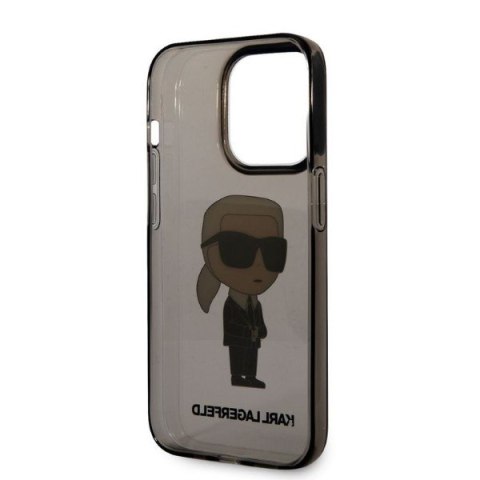 Karl Lagerfeld nakładka do iPhone 14 Pro Max 6,7" KLHCP14XHNIKTCK czarna hardcase Ikonik Karl Lagerfeld