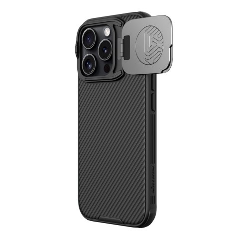 Etui Nillkin CamShield Prop Case na iPhone 16 Pro z osłoną na aparat i podstawką - czarne Etui Nillkin CamShield Prop Case na iPhone 16 Pro z osłoną na aparat i podstawką - czarne