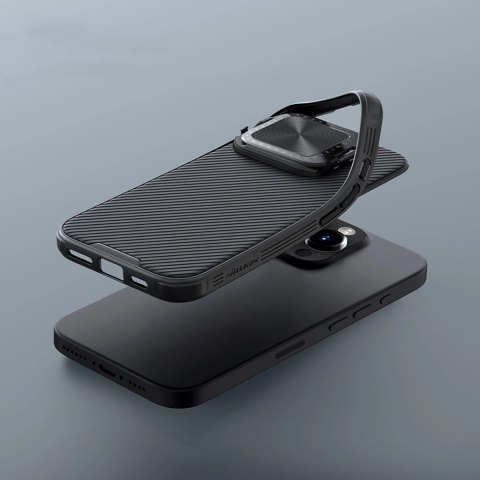 Etui Nillkin CamShield Prop Case na iPhone 16 Pro z osłoną na aparat i podstawką - czarne Etui Nillkin CamShield Prop Case na iPhone 16 Pro z osłoną na aparat i podstawką - czarne