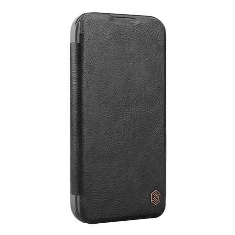 Etui Nillkin Qin Prop Leather Case z osłoną na aparat i podstawką na iPhone 16 Pro - czarne Etui Nillkin Qin Prop Leather Case z osłoną na aparat i podstawką na iPhone 16 Pro - czarne