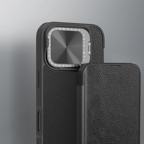 Etui Nillkin Qin Prop Leather Case z osłoną na aparat i podstawką na iPhone 16 Pro - czarne Etui Nillkin Qin Prop Leather Case z osłoną na aparat i podstawką na iPhone 16 Pro - czarne