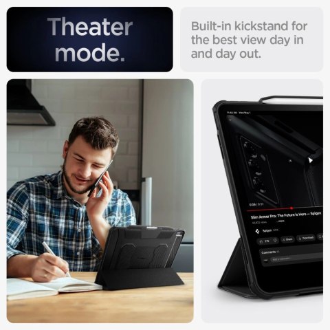Etui Spigen Rugged Armor Pro na iPad Air 13" 2024 - czarne Etui Spigen Rugged Armor Pro na iPad Air 13" 2024 - czarne