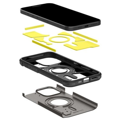 Etui Spigen Tough Armor MagSafe na iPhone 15 Pro Max - metaliczny szary Etui Spigen Tough Armor MagSafe na iPhone 15 Pro Max - metaliczny szary