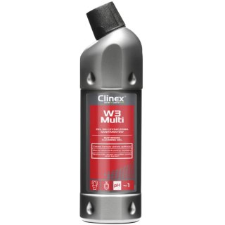 Doskonały płyn do mycia łazienek urządzeń sanitarnych fug CLINEX W3 Multi 1L