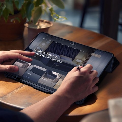 Etui Nillkin Bumper Leather Case Pro na iPad Air 13" (2024) - czarne Etui Nillkin Bumper Leather Case Pro na iPad Air 13" (2024) - czarne