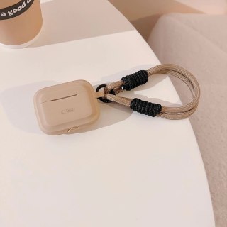 Etui Tech-Protect Silicone Rope na Apple AirPods Pro 1 / 2 - jasnobrązowy