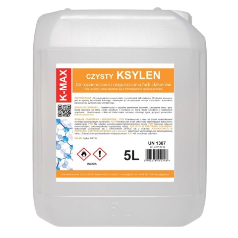Ksylen rozpuszczalnik rozcieńczalnik organiczny do farb i lakierów K-MAX 5L Ksylen rozpuszczalnik rozcieńczalnik organiczny do farb i lakierów K-MAX 5L